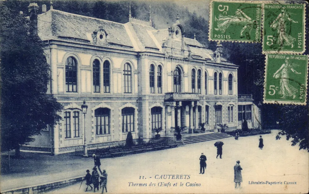 Cauterets — Thermes des Eaux et le Casino — Librairie-Papeterie Cazaux - Vorderseite