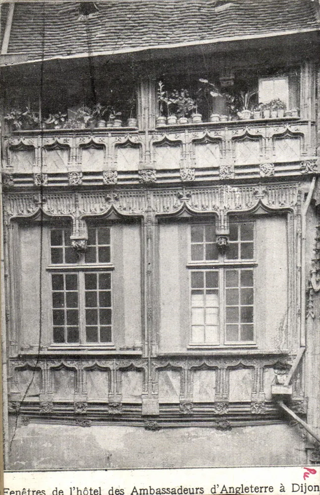 Fenêtres de l'hôtel des Ambassadeurs d'Angleterre à Dijon — éditeur impr. à Dijon, n° 12345 - Vorderseite