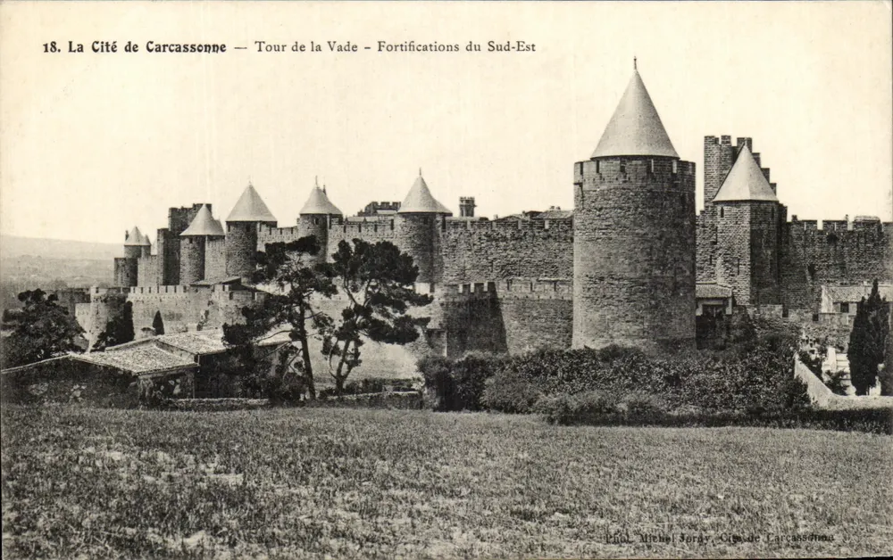 Die Stadt Carcassonne — Turm der Vade — Befestigungen im Südosten — Verlag Michel Soray, n°18 - Vorderseite