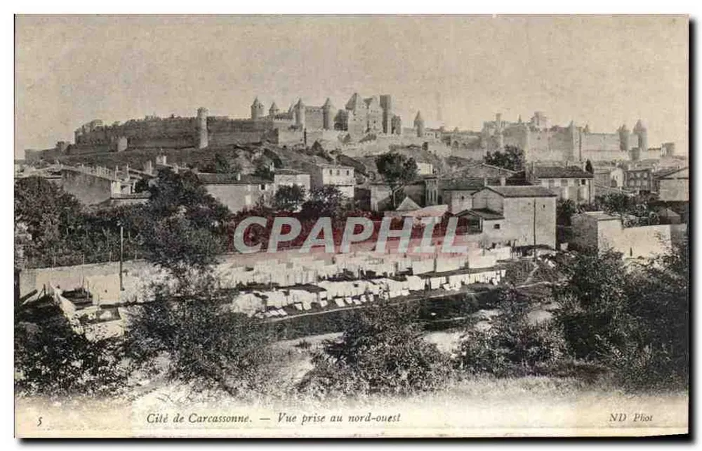 Cité de Carcassonne — Ansicht vom Nordwesten — ND Phot - Vorderseite