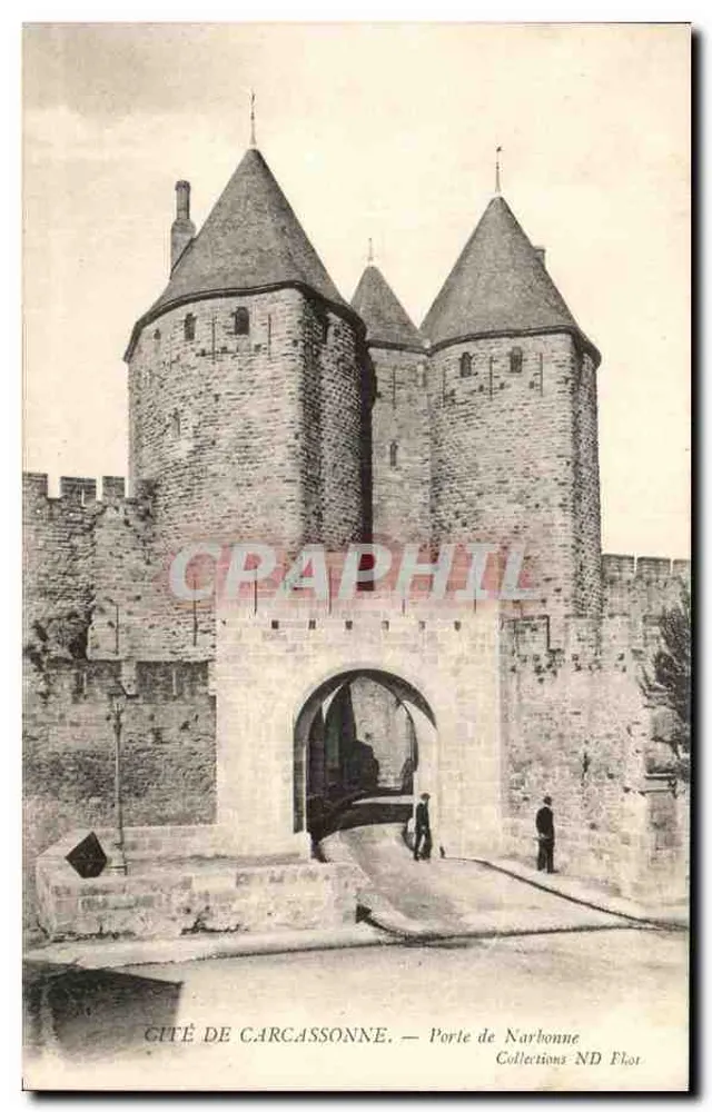 Cité de Carcassonne — Porta de Narbonne — Coleções ND Flot - Frente