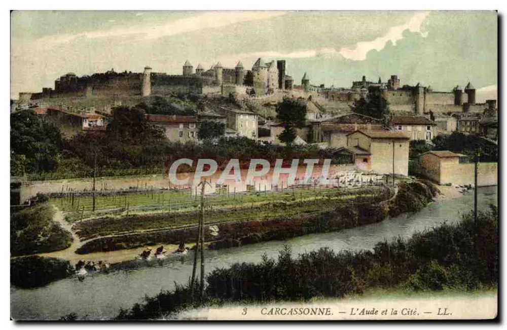 Carcassonne — Die Aude und die Stadt — LL. - Vorderseite
