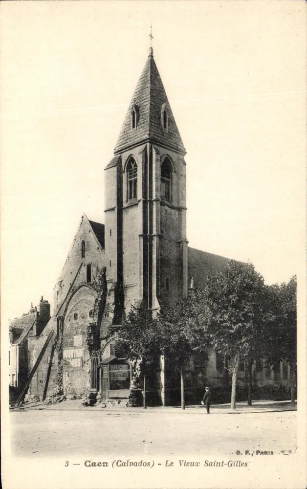 Caen (Calvados) - O Velho Saint-Gilles — B. F., Paris, n°3 - Frente