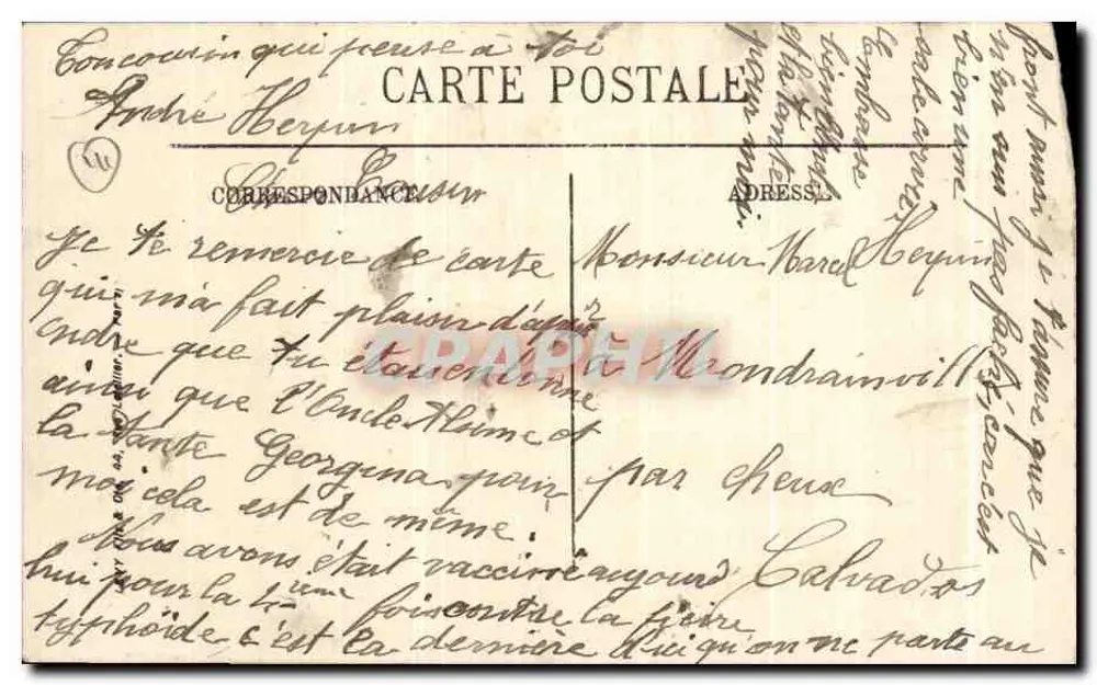 CAEN. — Der Pont-Levis des Schlosses und die Kirche St. Peter. — Nr. 282 - Rückseite