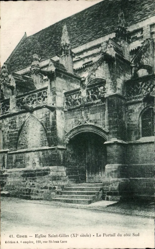 Caen — Kirche Saint-Gilles (11. Jahrhundert) — Der Südportal - Vorderseite