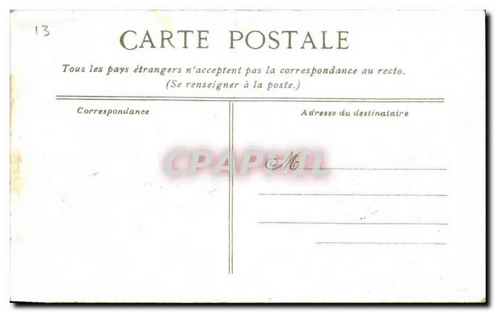 Les Baux. Entrada do vilarejo — carta postal n°6 — editor não identificado - Verso