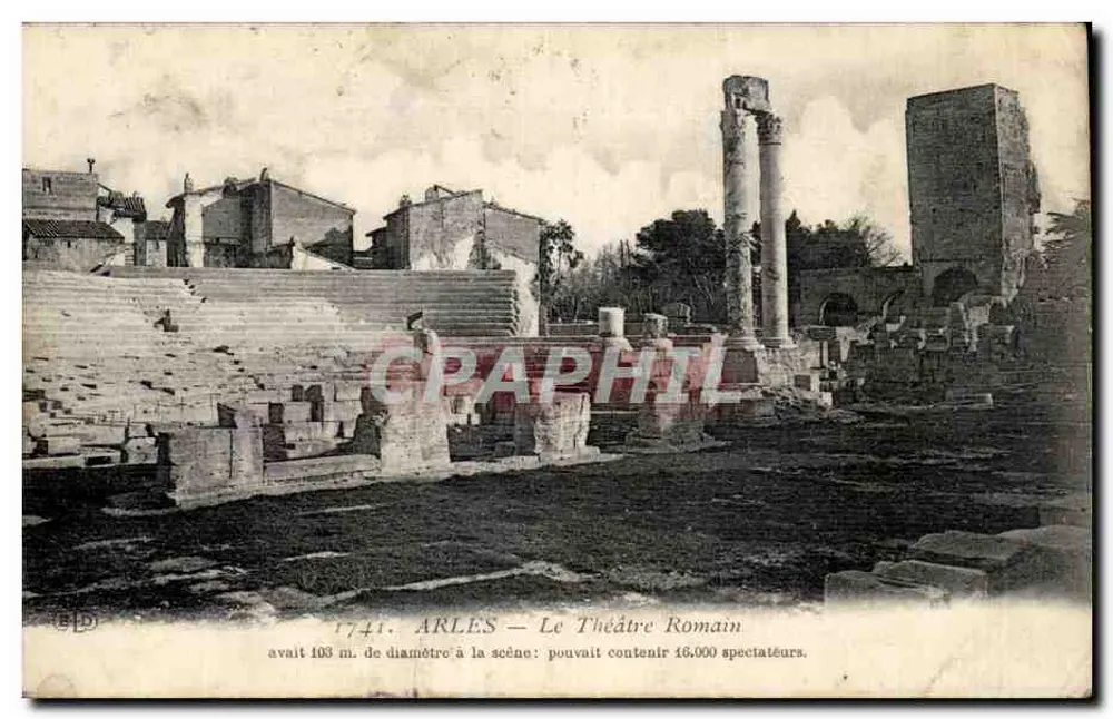 Arles — O Teatro Romano — Editor E.P.D. n°1741 - Frente