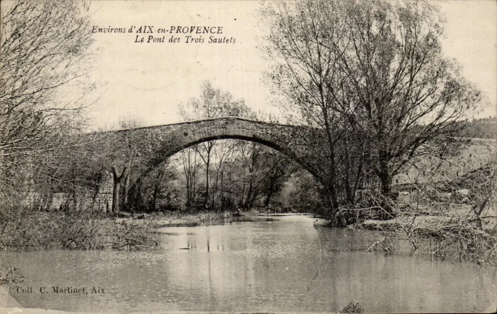 Umgebung von AIX-EN-PROVENCE — Le Pont des Trois Sautlets — Coll. C. Martinet, Aix - Vorderseite