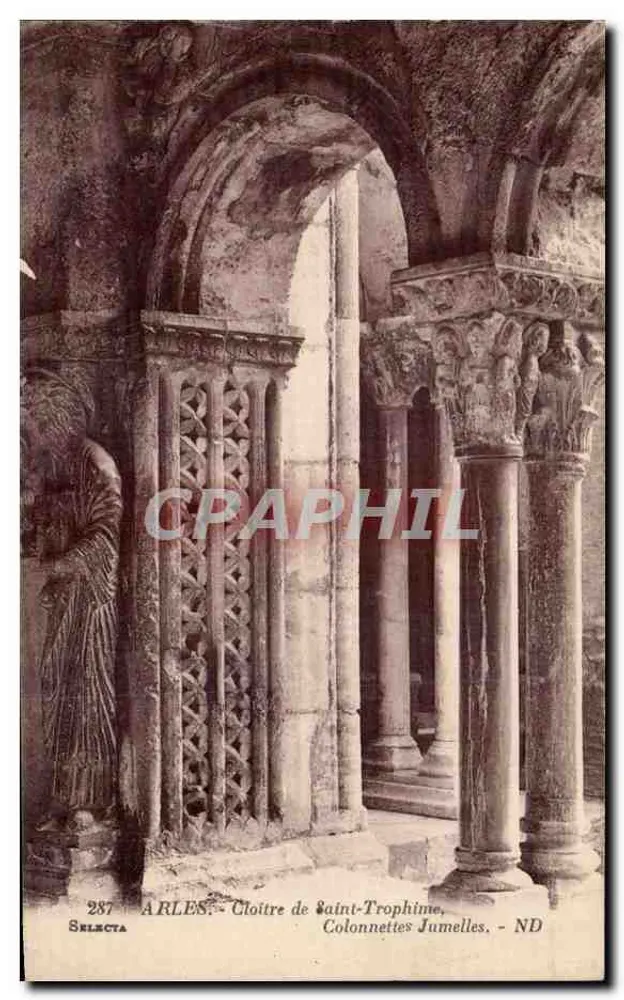 Arles - Kloster Saint-Trophime - Zwillingssäulen - ND - Vorderseite
