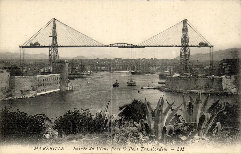 MARSEILLE — Eingang zum Vieux Port & Pont Transbordeur — LM - Vorderseite