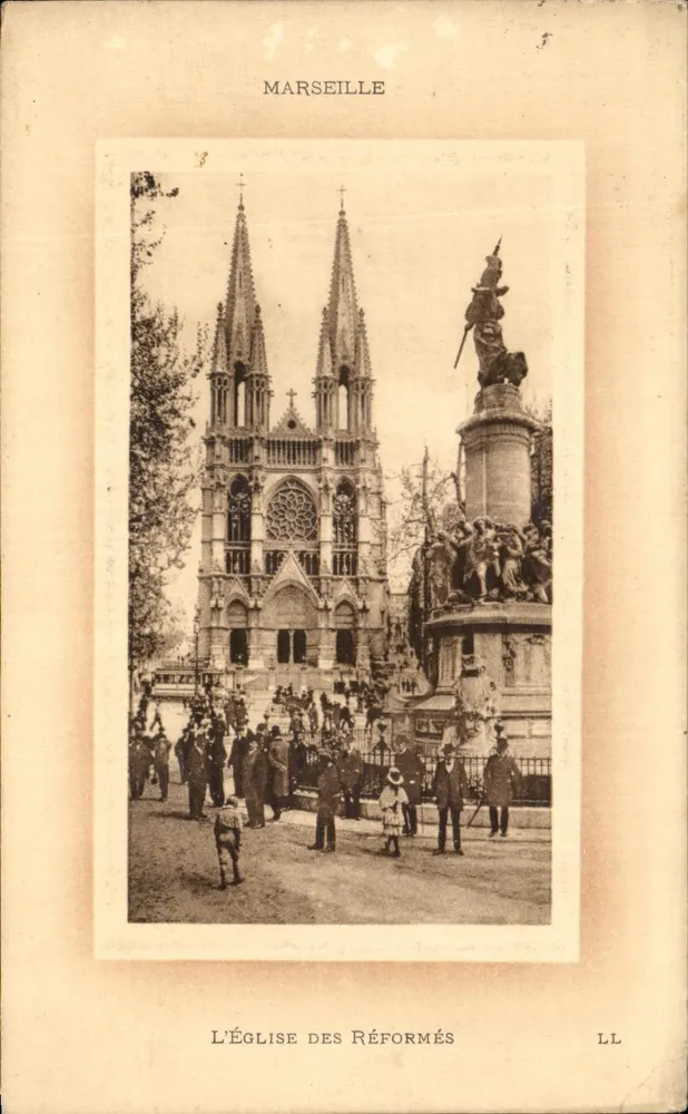 Marsiglia — La Chiesa dei Riformati e monumento — LL - Recto