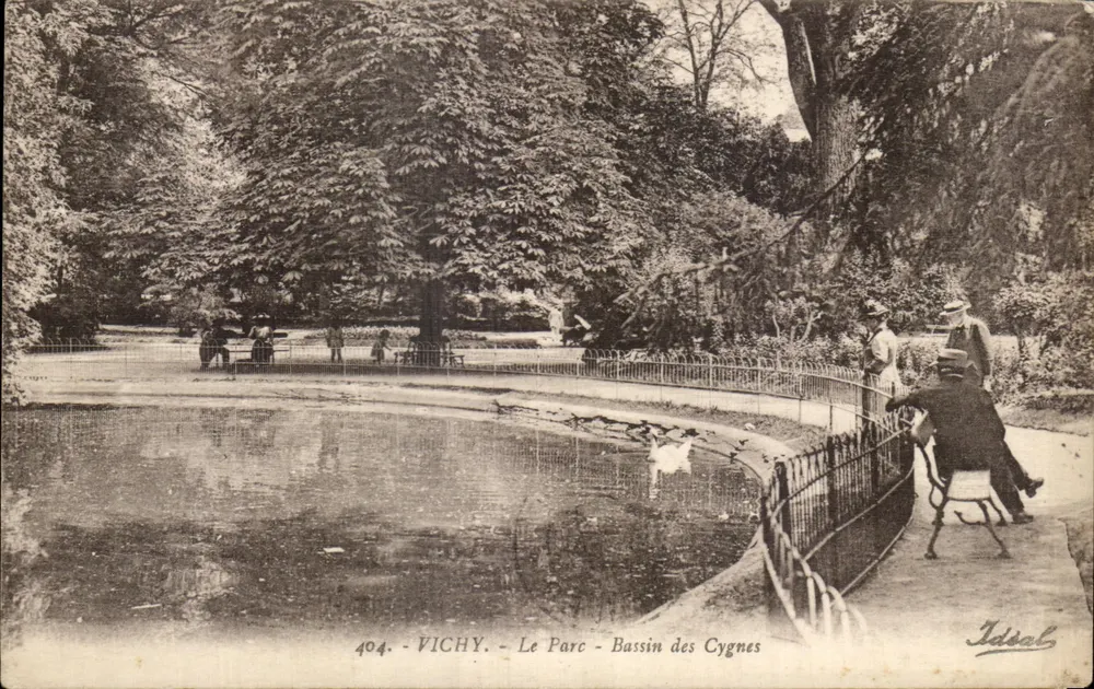 Vichy - Der Park - Schwannenteich — Idsal, Nr. 404 - Vorderseite