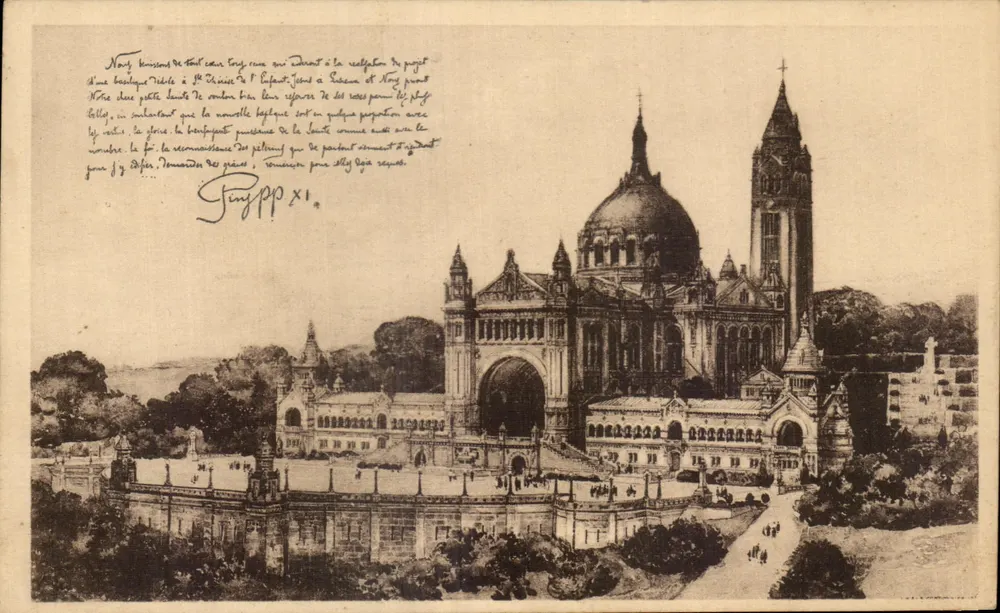 Basilika von Lourdes — Projekt der Basilika — Verlag L. C. LEBRUN, Nr. 27 - Vorderseite