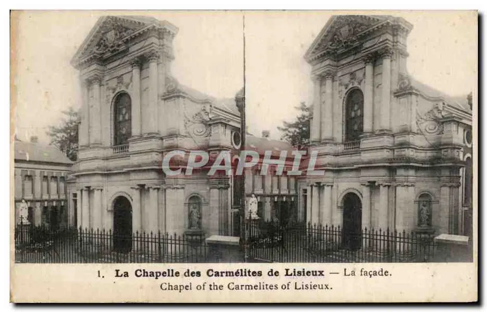 Die Kapelle der Carmeliterinnen von Lisieux — Die Fassade. - Vorderseite