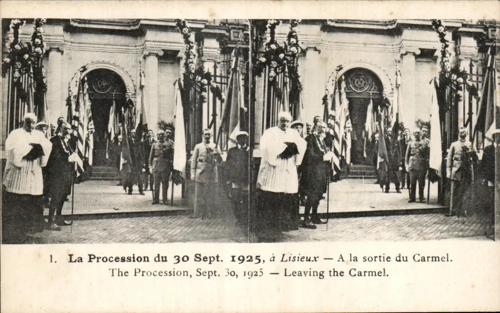Die Prozession vom 30. September 1925 in Lisieux — Am Ausgang des Carmel — Repoll & Cie - Vorderseite