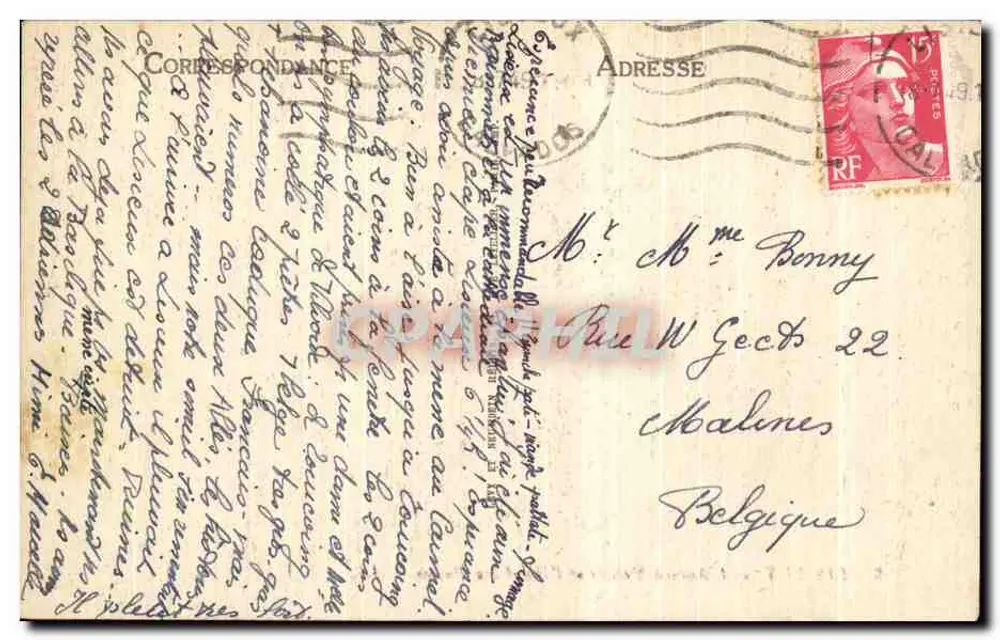 Lisieux — Das Alte Bischofsschloss und das Postamt — LL - Rückseite