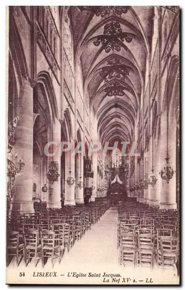 Lisieux — A Igreja de São Jacinto — A Nave — XV° s. — LL - Frente