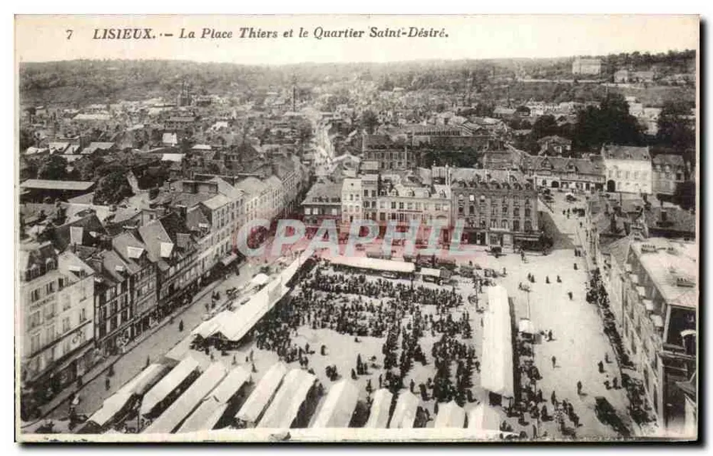 Lisieux — Place Thiers und Viertel Saint-Désiré — unbekannter Verlag, Nr. 7 - Vorderseite