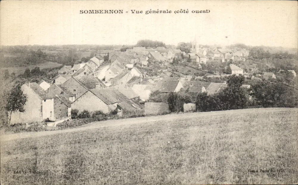 Sombernon - Vista geral (lado oeste) — Ed. N. Debranard, Paris N° 1776 - Frente