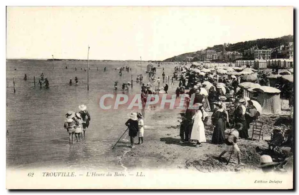 Trouville — A Hora do Banho — Edição Delafoy, n°62 - Frente