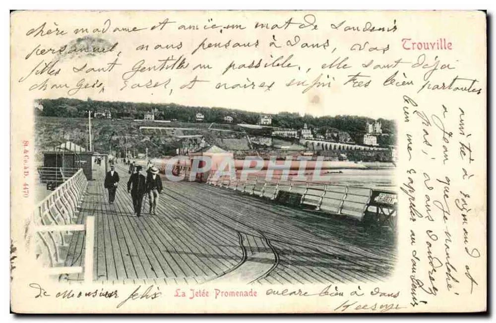 A Jetée Promenade em Deauville — editor Racaud, n° 4470 - Frente