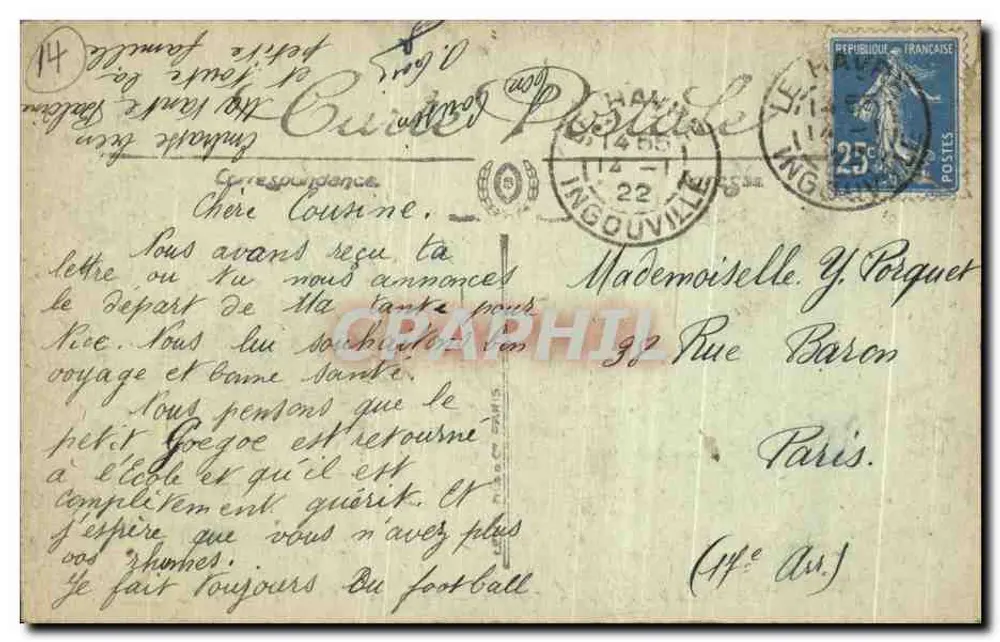 Trouville — Ansicht der Strandpromenade und der Rue de Paris — LL. n°30 - Rückseite