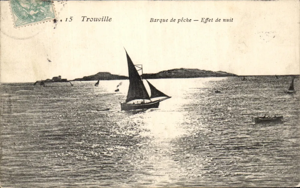 Trouville — Barco de pesca — Efeito noturno — Editor: 15 - Frente