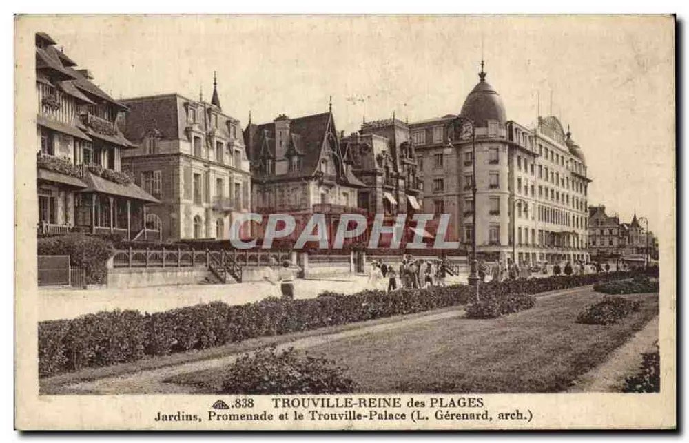 Trouville-Reine des Plages — Gärten, Promenade und das Trouville-Palace — L. Gérenard, arch. - Vorderseite
