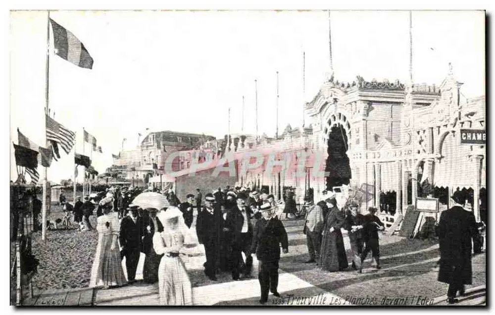 Traville As Planches diante do Eden — Exposição de 1900 — Editor AQUA PHOTO PARIS - Frente