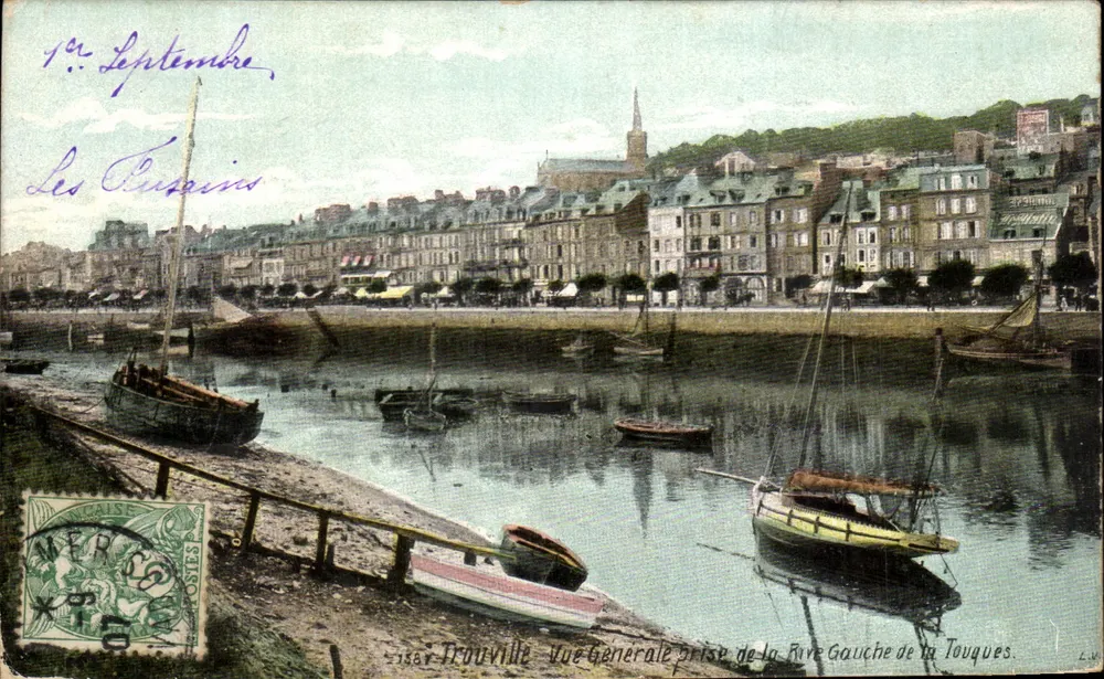 Trouville — Allgemeiner Blick vom linken Ufer der Touques — L.V. & Cie, Paris, Nr. 1567 - Vorderseite