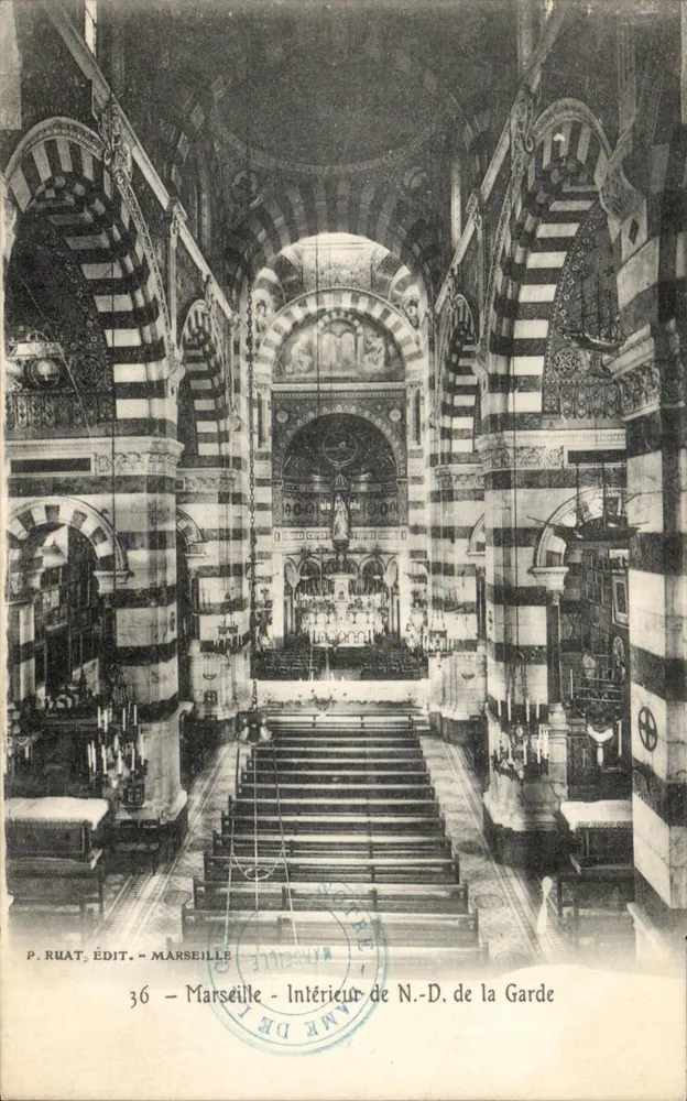 Marselha - Interior da N.-S. da Guarda — P. Ruat, Ed. - Marselha, n°36 - Frente