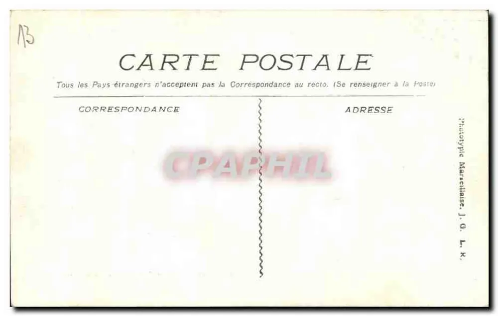 Marseille - Das Fort Saint-Jean und die Kathedrale — Marseilleaise Phototypie, J. G. L. K., n°82 - Rückseite