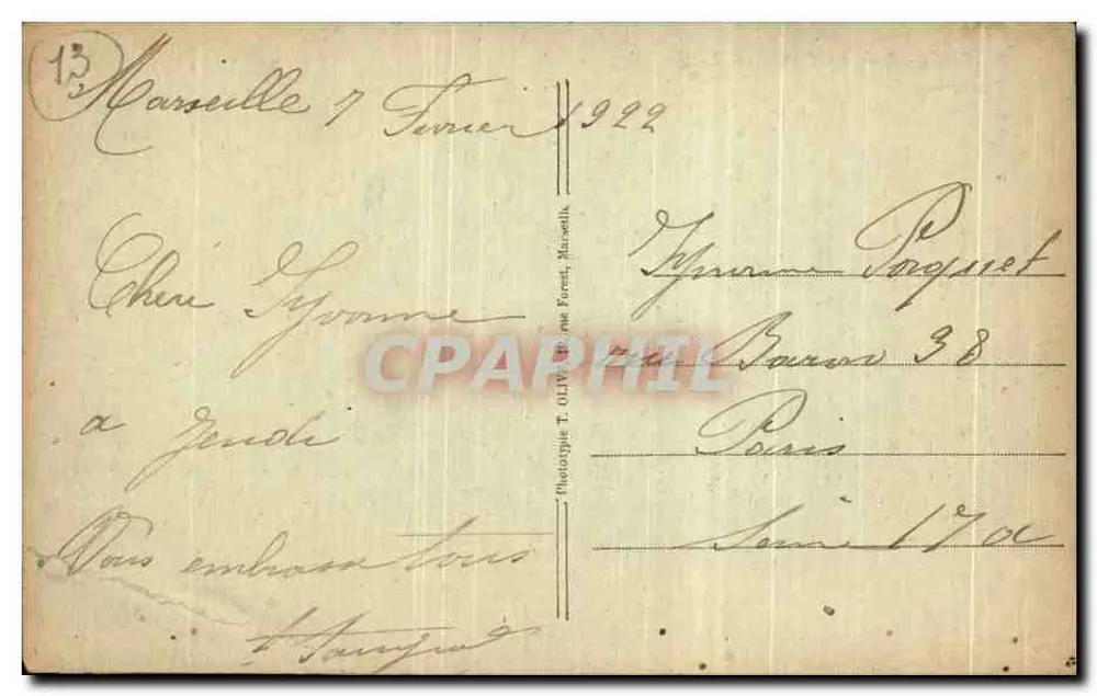MARSEILLE -- La Corniche -- Il Profeta - Verso