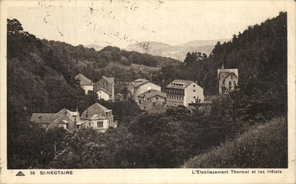 St-Nectaire — L'Établissement Thermal et les Hôtels — éditeur AR, n° 36 - Vorderseite