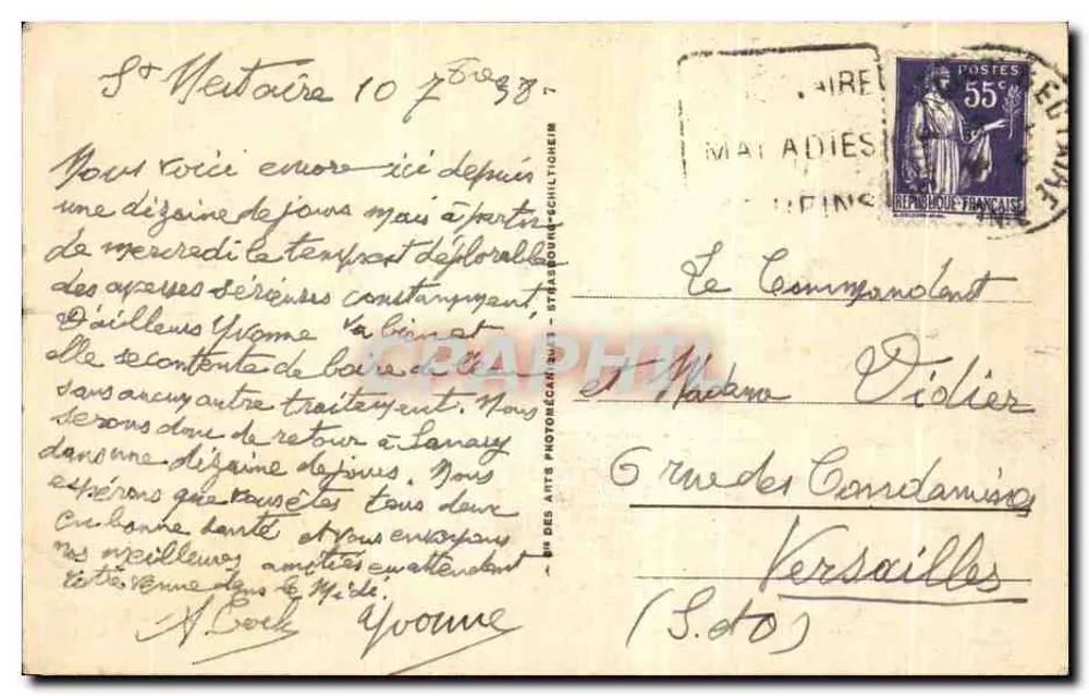 St-Nectaire — L'Établissement Thermal et les Hôtels — éditeur AR, n° 36 - Rückseite