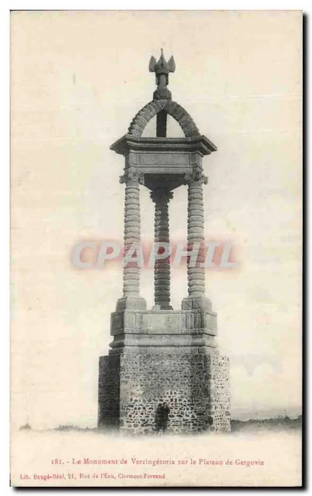 Das Denkmal Vercingetorix auf dem Plateau von Gergovie — Lib. Bouglé-Béal, 31, Rue de l'Écu, Clermont-Ferrand - Vorderseite