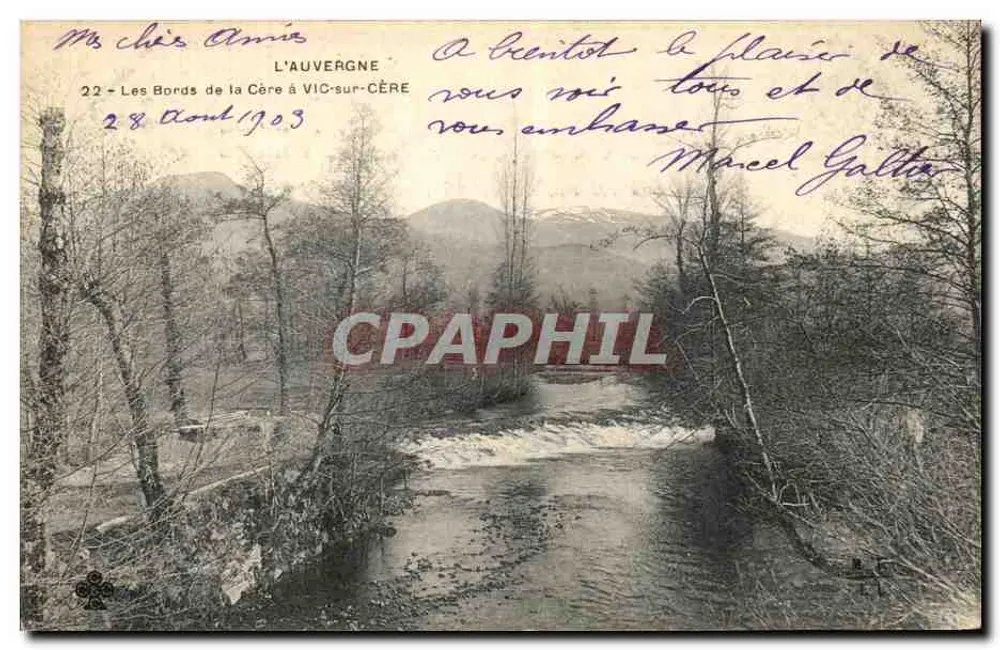 Die Ufer der Cère in Vic-sur-Cère – Auvergne – Verlag nicht sichtbar - Vorderseite