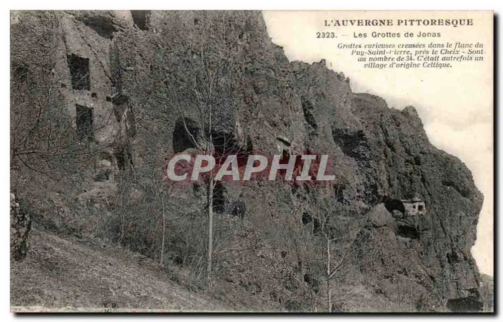 As Grutas de Jonas — Puy-Saint-Pierre, perto de Chelz — L'Auvergne pittoresque 2323 - Frente