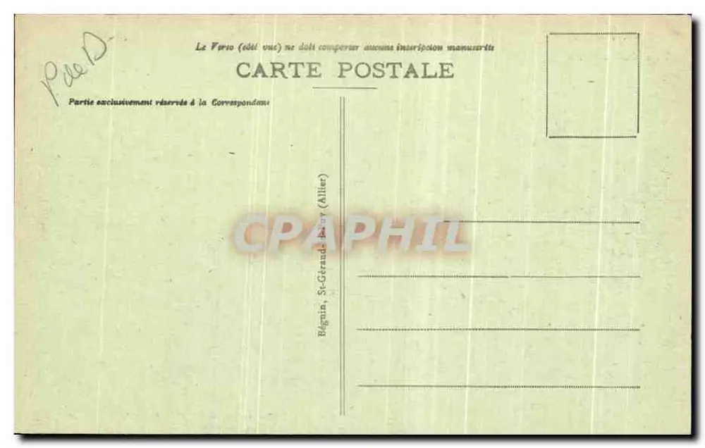 Panorama der Monts Dôme und Monts Dore — pittoreske Auvergne — Verlag Ideal - Rückseite