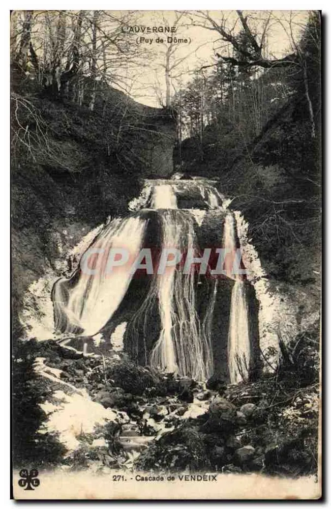 Cascata de Vendéix — Puy de Dôme — Editor Vendéix, n° 271 - Frente
