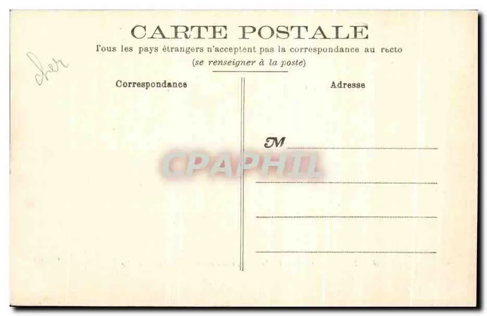 Bourges — Die Kathedrale, Ansicht vom Garten des Erzbischofs — unbekannter Verlag, n° 623 - Rückseite