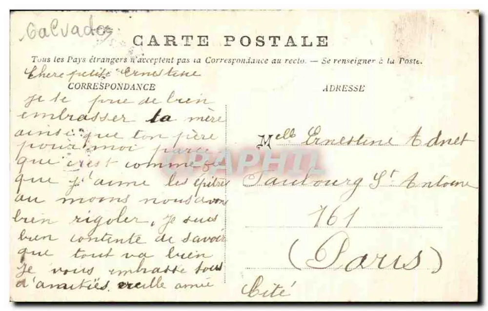 Trouville — Die Strandpromenade und der Grand Salon — unbekannter Verlag, Nr. 12 - Rückseite