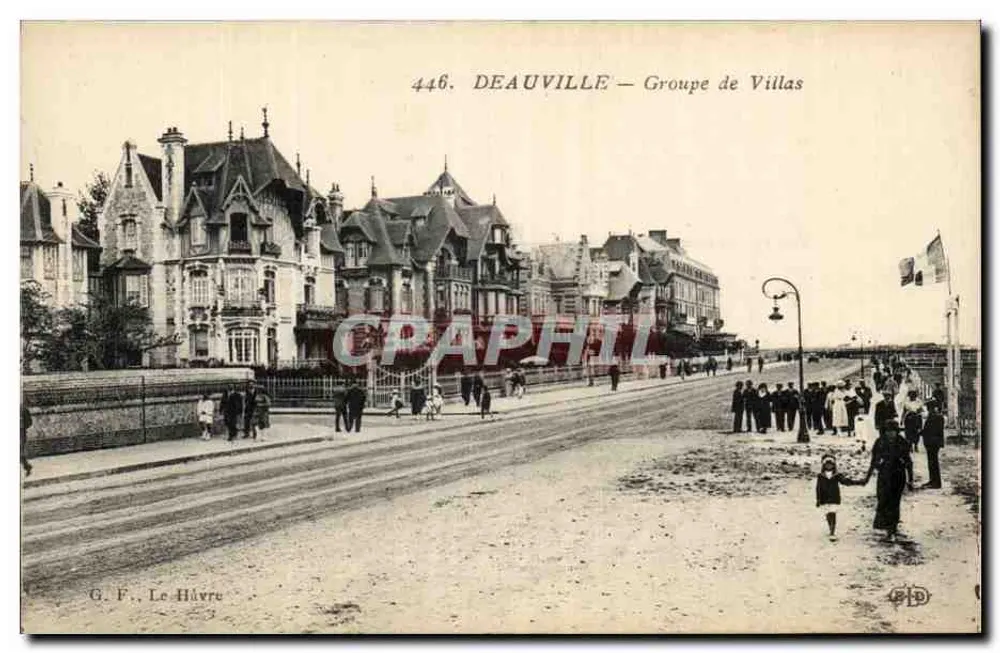 Deauville — Grupo de Villas — G. F. Le Havre, n° 446 - Frente
