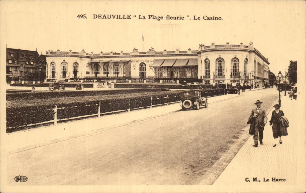 Deauville "Die blühende Strandpromenade". Das Casino. - Vorderseite