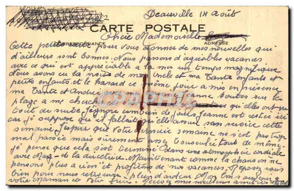 Deauville "Die blühende Strandpromenade". Das Casino. - Rückseite