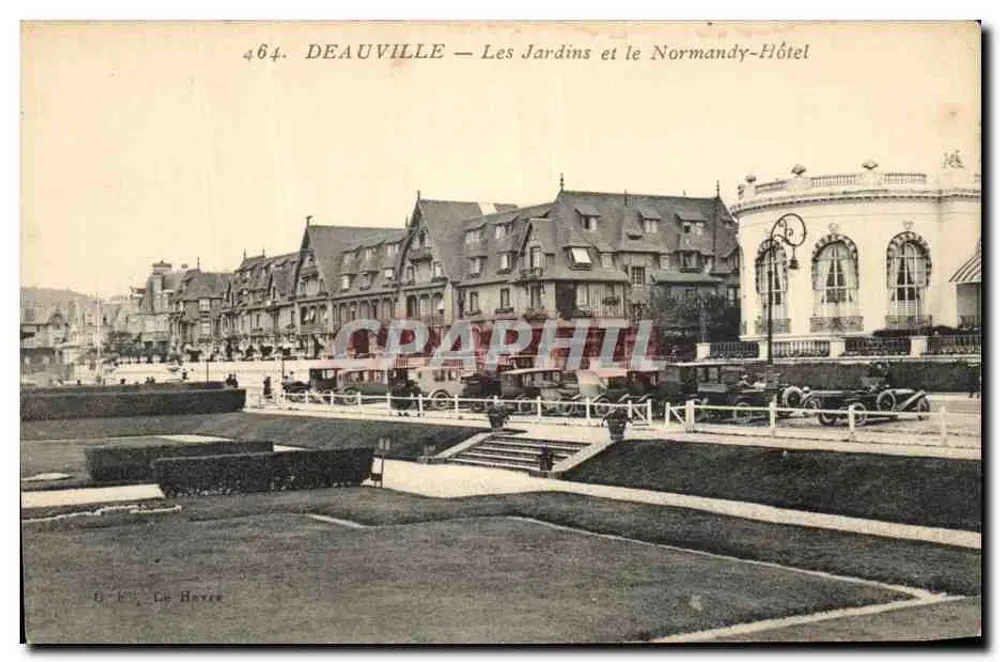 Deauville — Die Gärten und das Normandy-Hotel — O. F. Le Bayeux, n°464 - Vorderseite