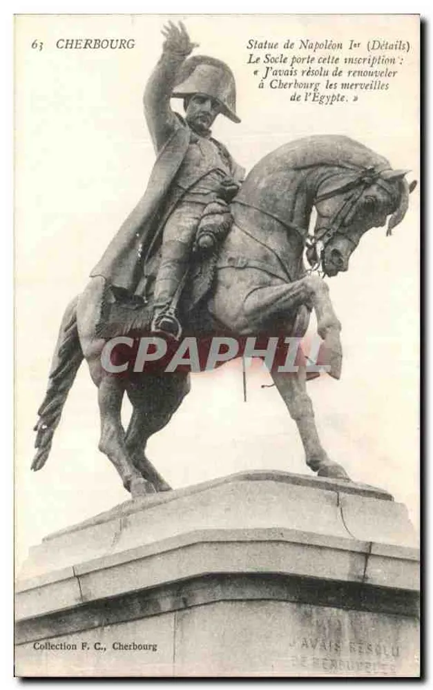 Estátua de Napoleão I — Cherbourg — Coleção F. C. - Frente