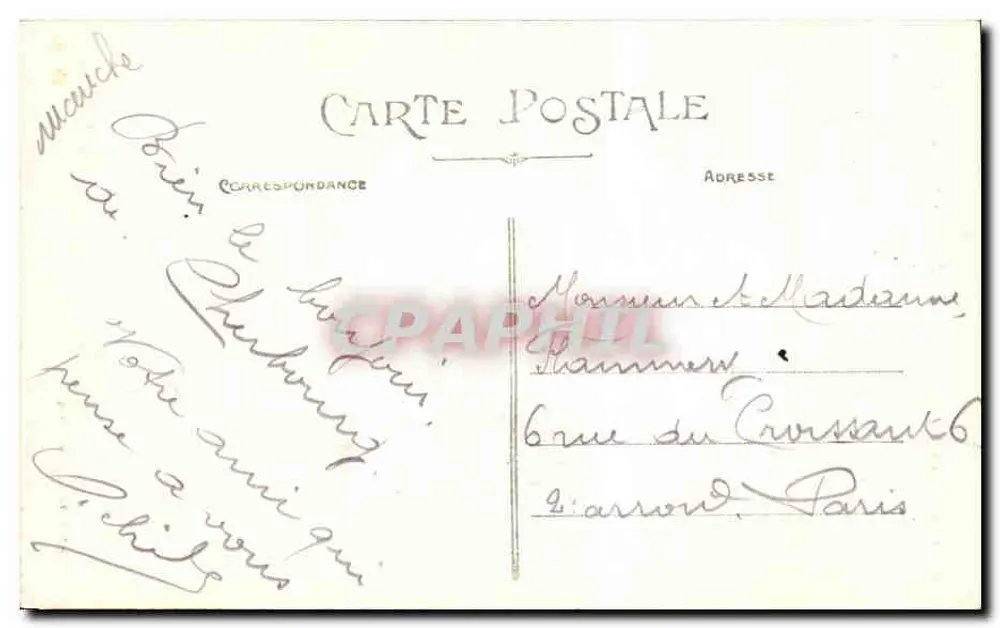 Estátua de Napoleão I — Cherbourg — Coleção F. C. - Verso