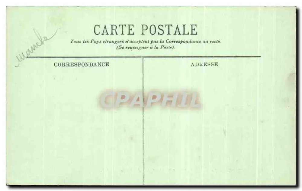 Cherbourg — Öffentlicher Garten und Berg Roule — Verleger nicht sichtbar, Nr. 77 - Rückseite