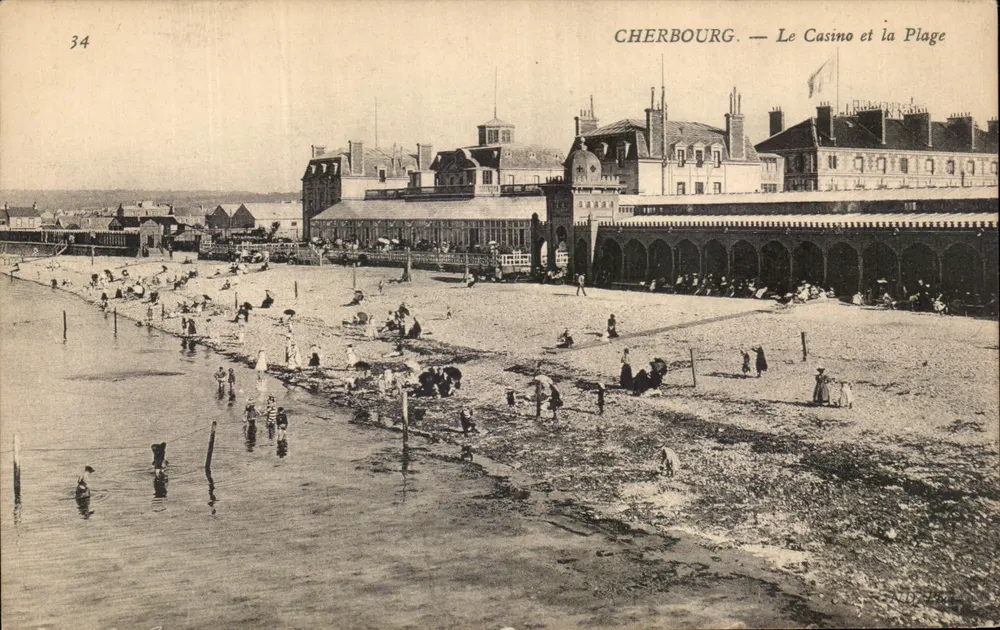 Cherbourg — O Casino e a Praia — Editor não identificado, n° 34 - Frente